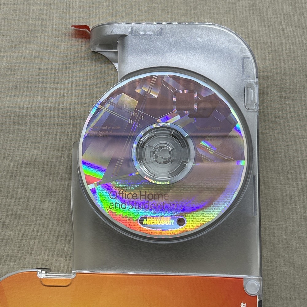 Microsoft Office Home & Student 2007 CD-ROM & Key Word Excel PowerPoint OneNote