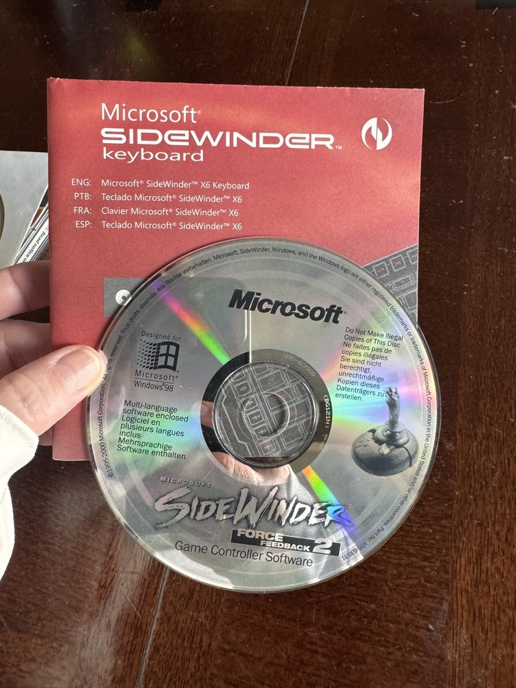 Microsoft SideWinder software