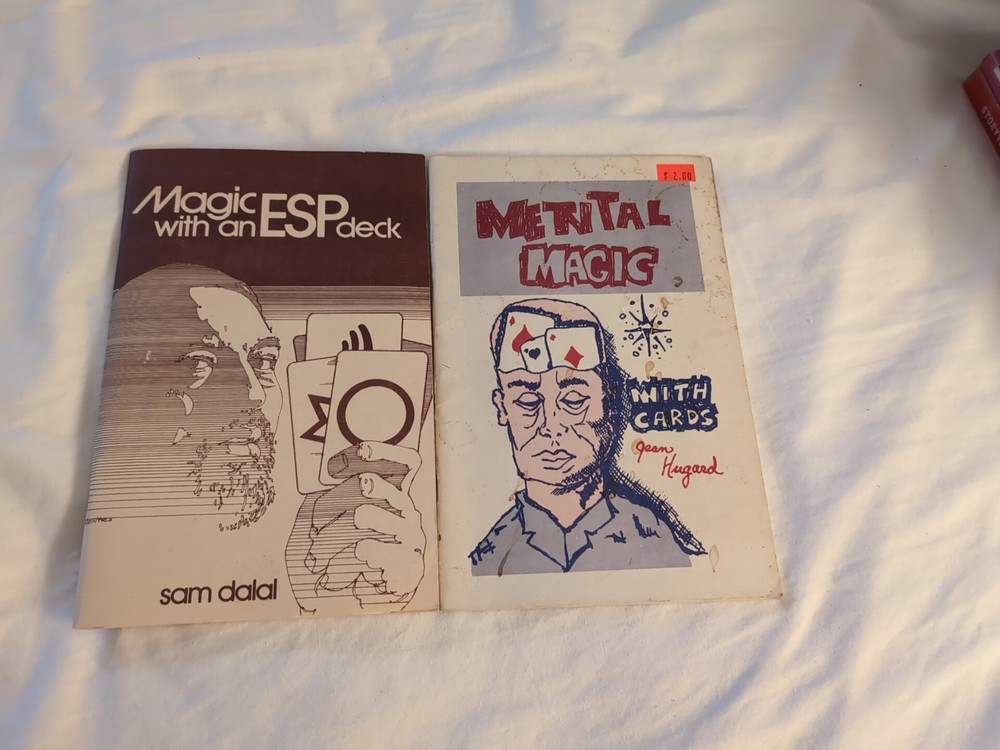 2 Books - Mental Magic & Magic With ESP Deck Hugard Dalal