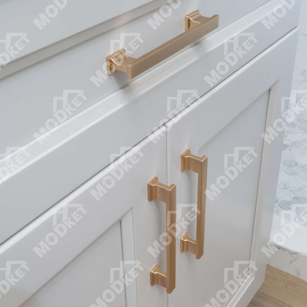 Solid Metal Brushed Champagne Gold Cabinet Pulls Knob Handle Kitchen Bathroom