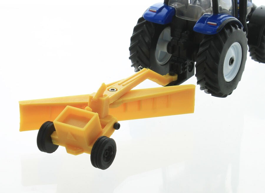 1:64 Yellow Pull Type Grader Blade 3D to Scale Diorama Display Farm