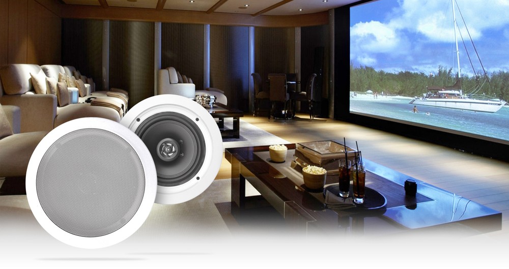 Technical Pro RXM7BT Home Receiver Bluetooth Amplifier+(4) 6.5" Celing Speakers