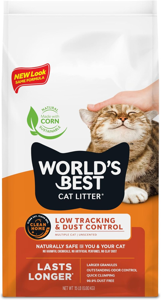 WORLDS BEST CAT LITTER Low Tracking & Dust Control Multiple Cat Unscented