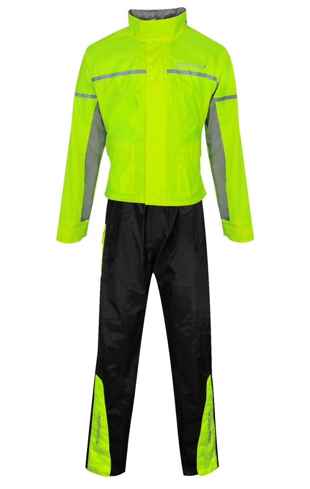 COMPLETE RAINPROOF SUIT MOTORCYCLE SCOOTER JACKET AND PANTS VARIOUS SIZES