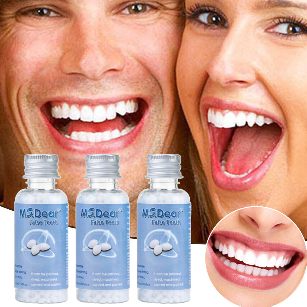 3 x Temporary Tooth Replacement Kit Tooth Repair Tool For Missing & Broken Teeth