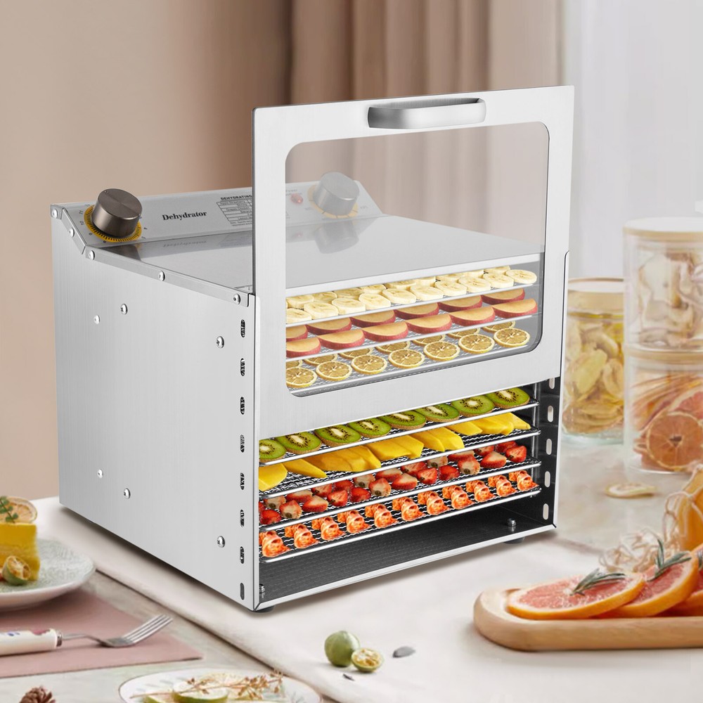 8 Trays Food Dehydrator Machine Fruit Dryer Beef Meat Timer & Temp. Control 400W