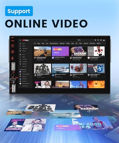 Car Stereo Single Din Wireless Carplay Android Auto 7'' Touch Screen, 2-USB