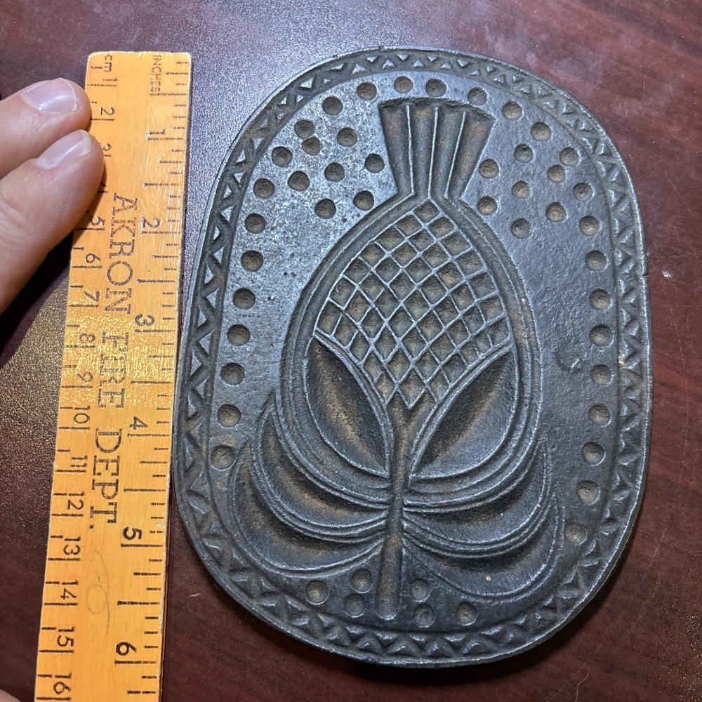 Cast Iron Pineapple Cookie Mold
