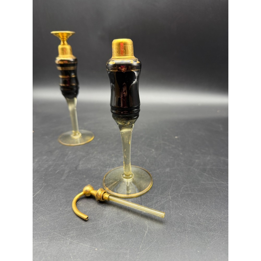 Antique DeVilbiss Art Deco Perfume Atomizer and Dauber Set 1930's