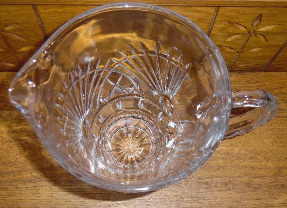 Quality Crystal Pitcher - Maker Unknown - 9 1/2"