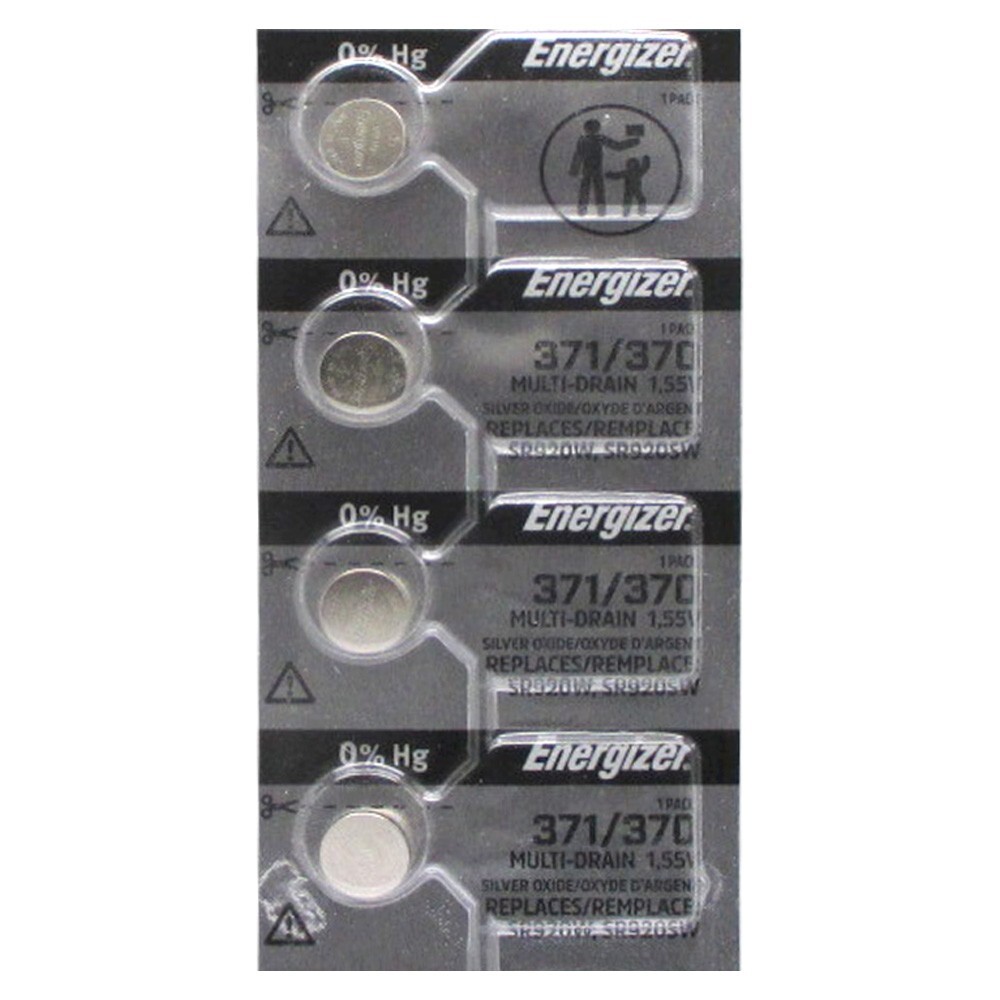 4 Pc Energizer 371 1.55 Volt Button Cell Watch Battery