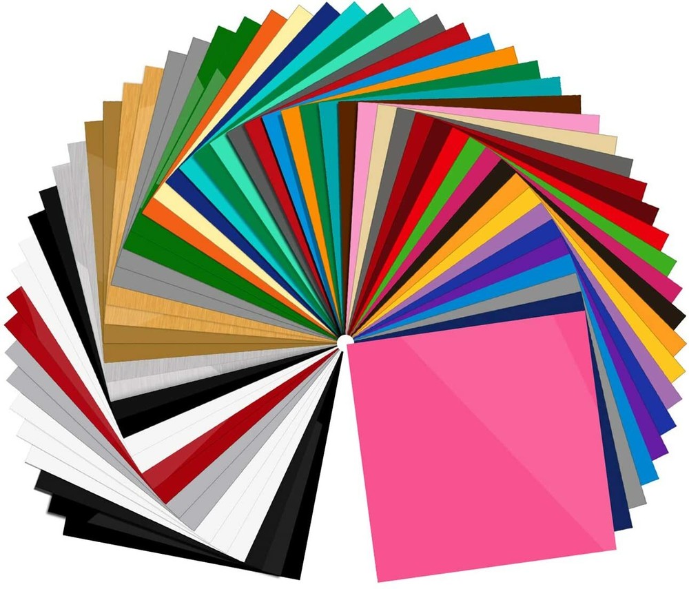 68 Pack Premium Permanent Self Adhesive Vinyl Sheets-Assorted Colors 12 * 12