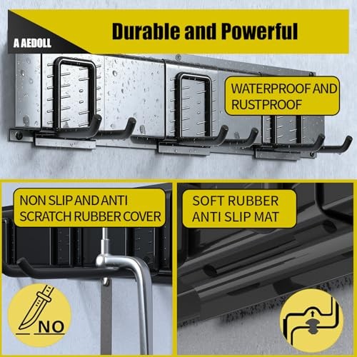 Garage Tool Organizer Wall Mount, Tool Storage Organizer with Adjustable