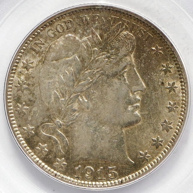 1915 D Barber Half Dollar PCGS AU55