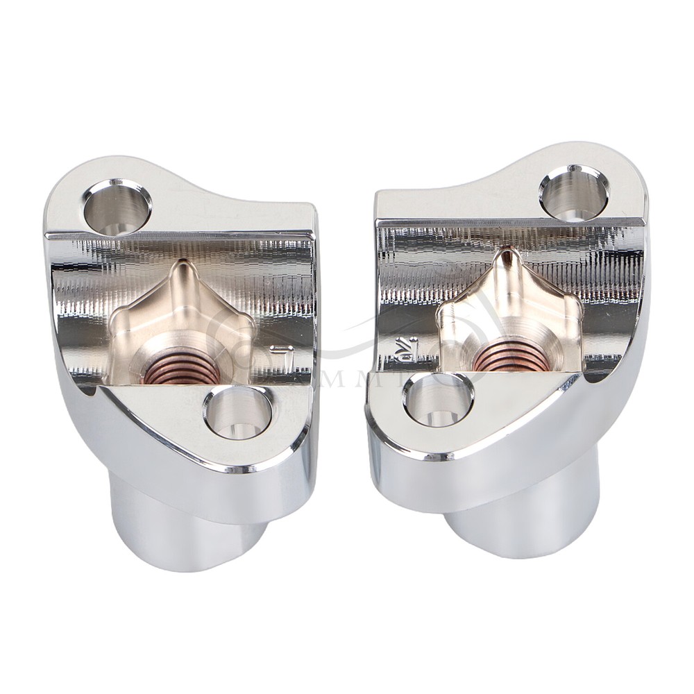 Chrome 2" Handlebar Risers Bottom Fit For Harley Softail Low Rider Night Train