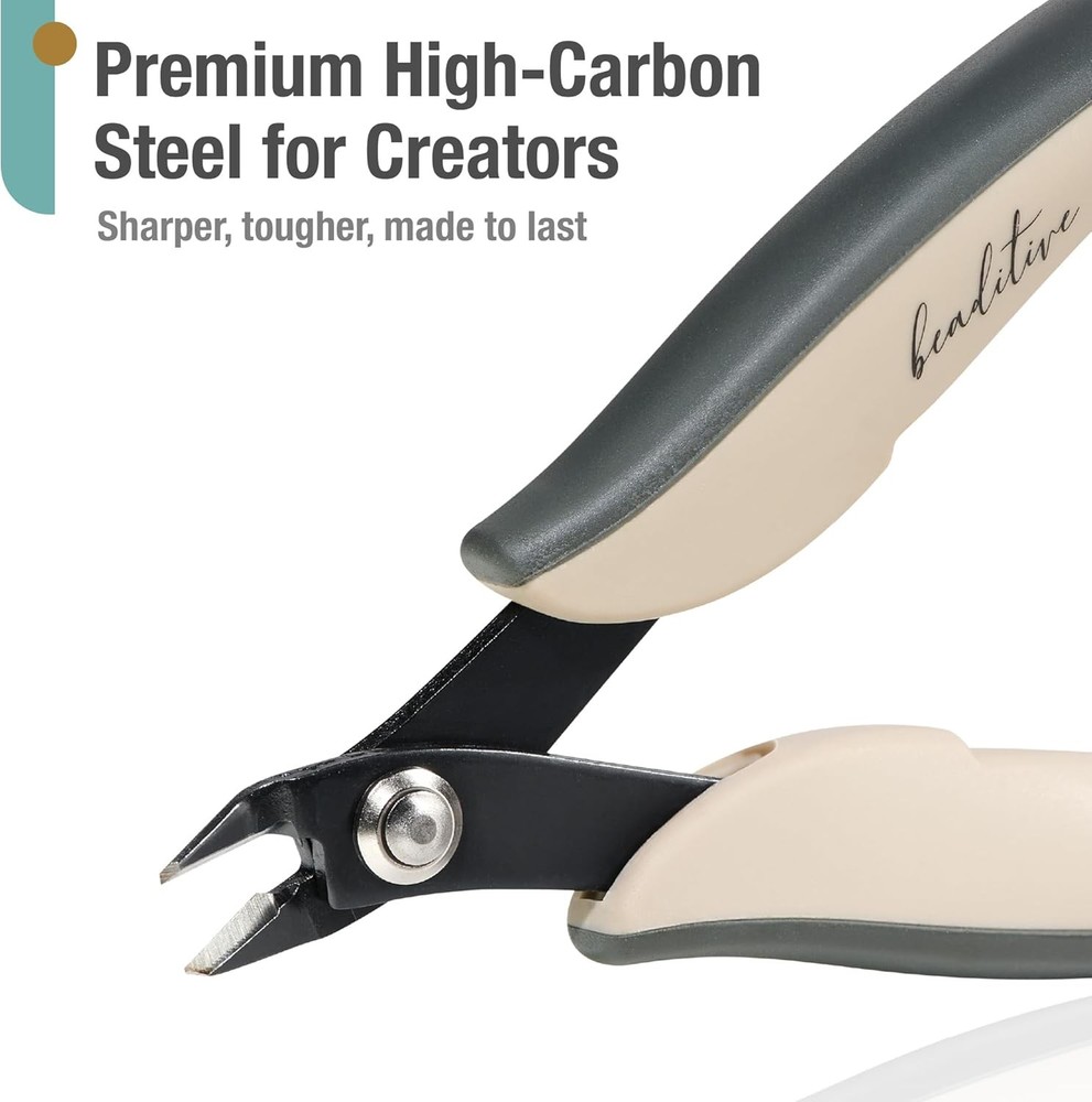 Beaditive Micro Wire Cutter – Natural Cream Flush for Beading,...