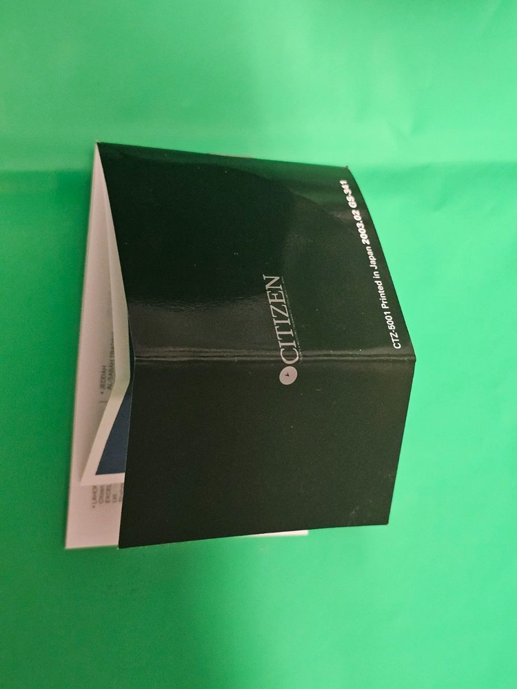 CITIZEN BLACK Empty Watch Presentation Storage Display Box Authentic