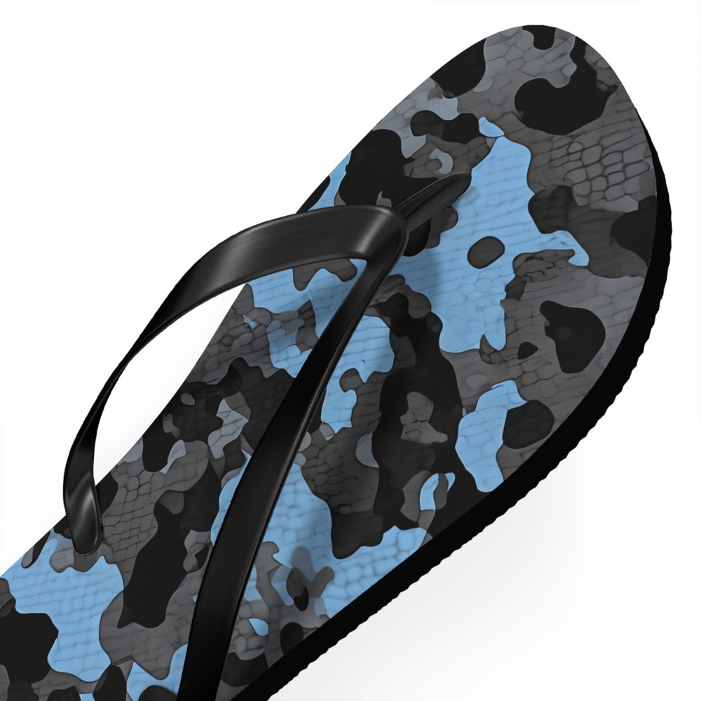 Blue Camo Flip Flops