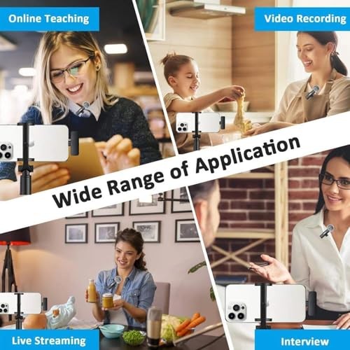 Professional Wireless Lavalier Microphone for iPhone, iPad, Android Phone,