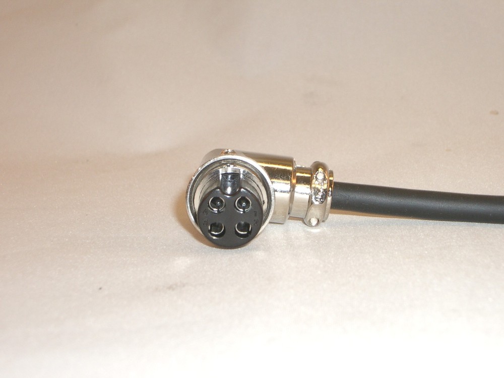 WORKMAN CP4 4 PIN RIGHT ANGLE PANEL MOUNT RIGHT ANGLE MICROPHONE ADAPTER CABLE