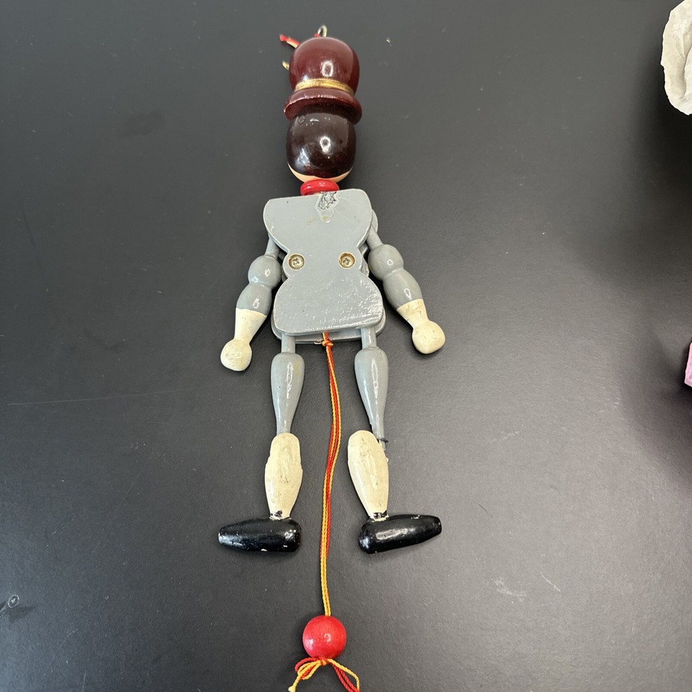 Austrian-Style Puppet Christmas Vintage Wooden Pull String Soldier