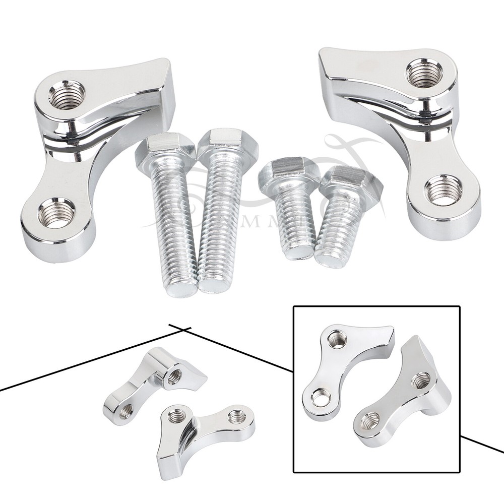 Chrome 1" Adjustable Lowering Kit For Harley Dyna Super Glide FXD Custom FXDC