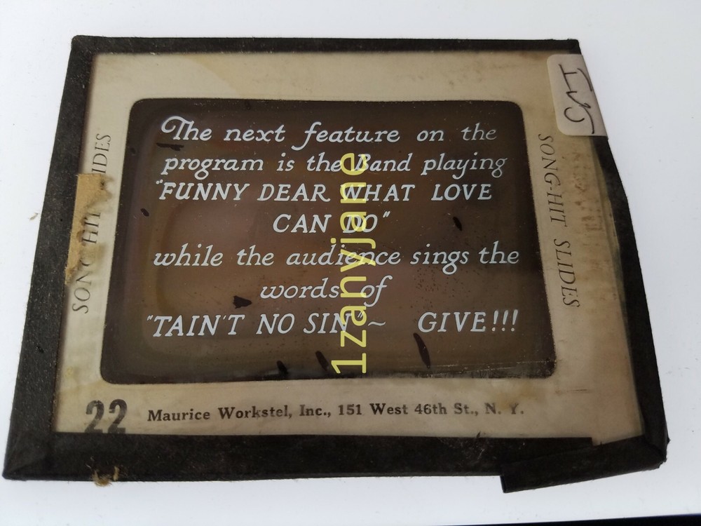 HISTORIC Magic Lantern GLASS Slide IVJ THE NEXT FEATURE ON THE PROGRAM IS THE BA