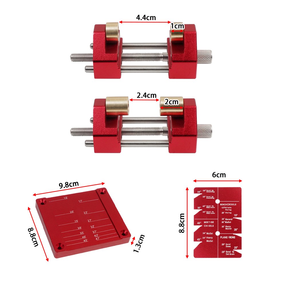 Chisel Sharpening Jig Kit, With 5/32" to 3" Chisel Honing Guide for Chisels