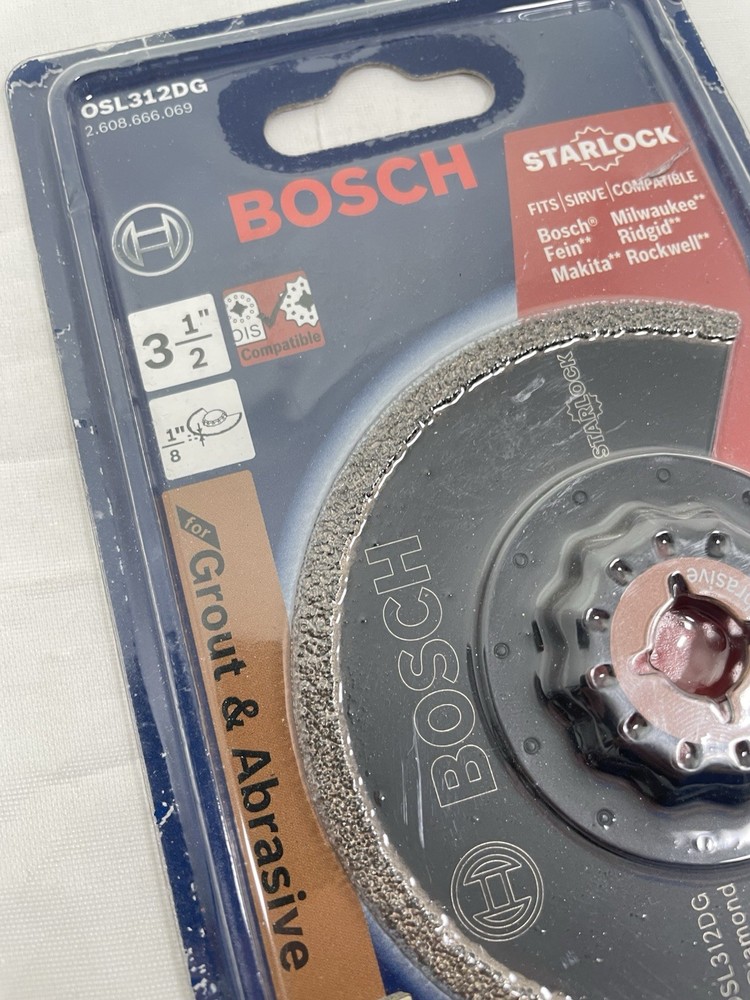 Bosch OSL312DG Starlock Oscillating Multi Tool Diamond Grit Grout Blade, 3-1/2"