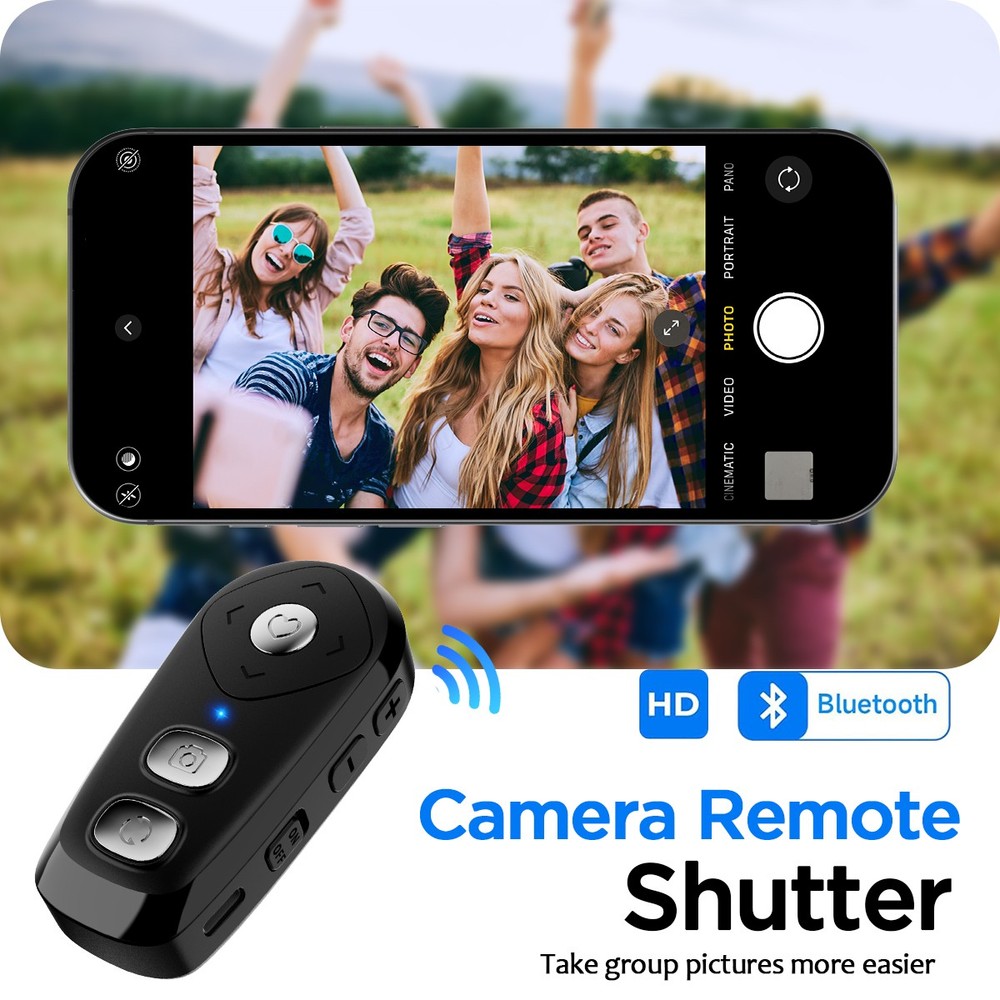 Wireless Camera Remote Control with Zoom for iPhone & Android Versatile Shutter