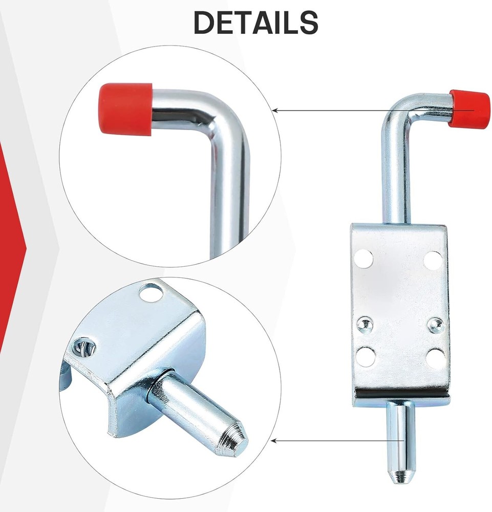 2pcs Spring Loaded Pin Latch Lock for Trailer Tail Gate Ramp Truck Door Fence RV