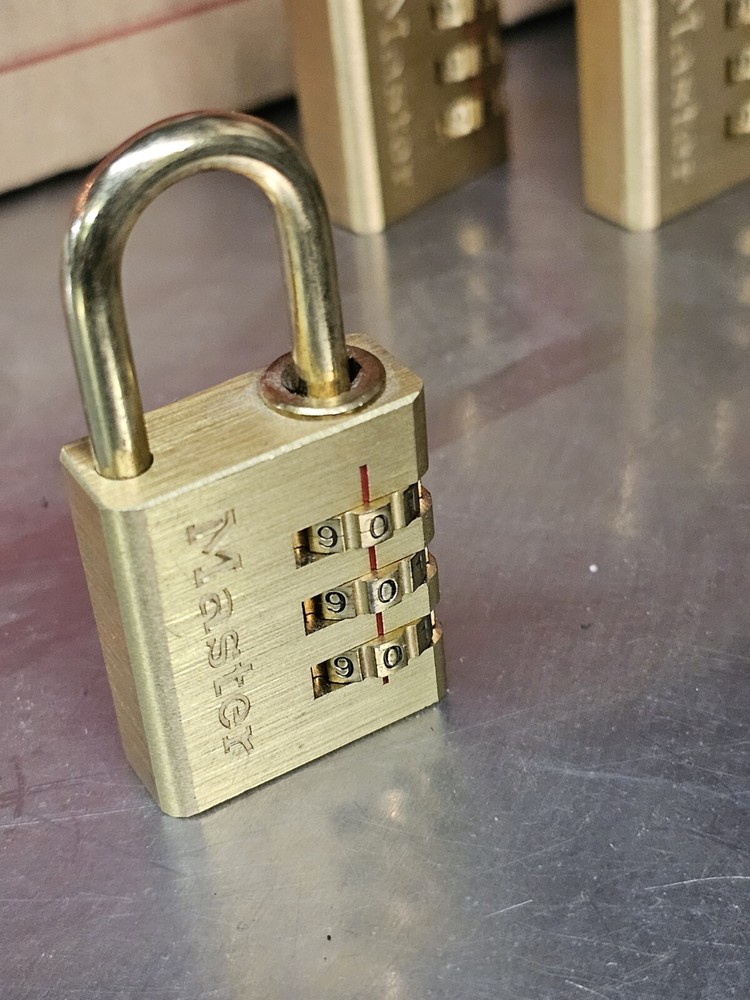 Master Lock - Brass Finish 30mm 3 Digit Combination Padlock