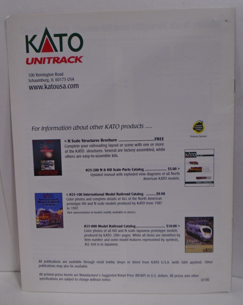 KATO Unitrack 2002 5th Edition Catalog