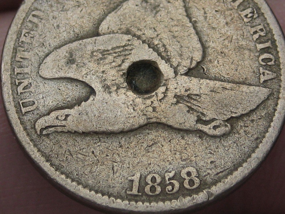 1858 Flying Eagle Penny Cent, Small Letters, Fine Details