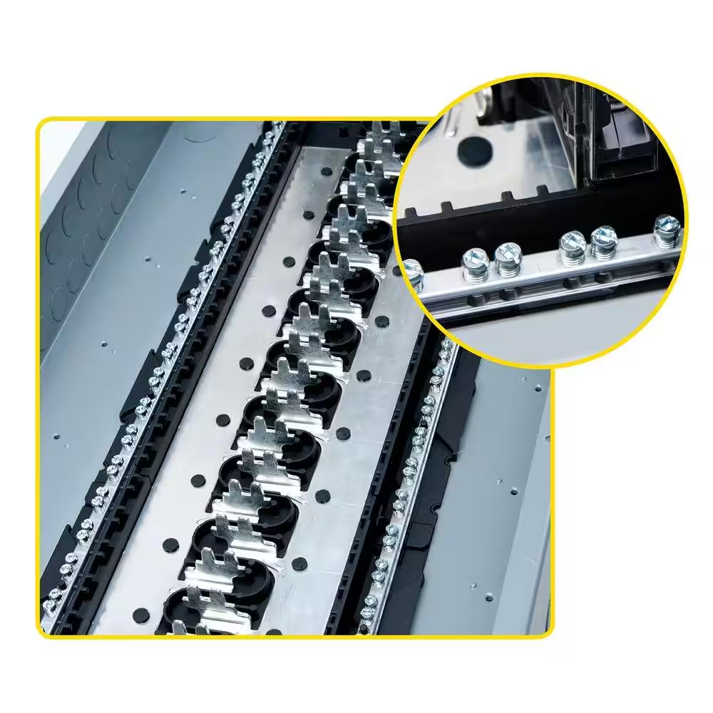 Square-D 125-Amp 12-Space 24-Circuit Indoor Home Main Lug Load Panel Box