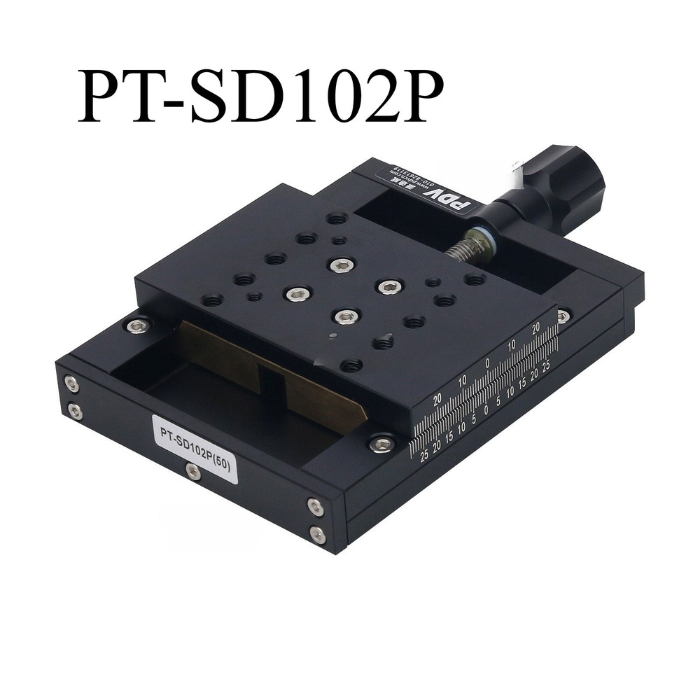 PT-SD102P X Axis Manual Linear Stage 50mm Manual Platform Optical Sliding Table