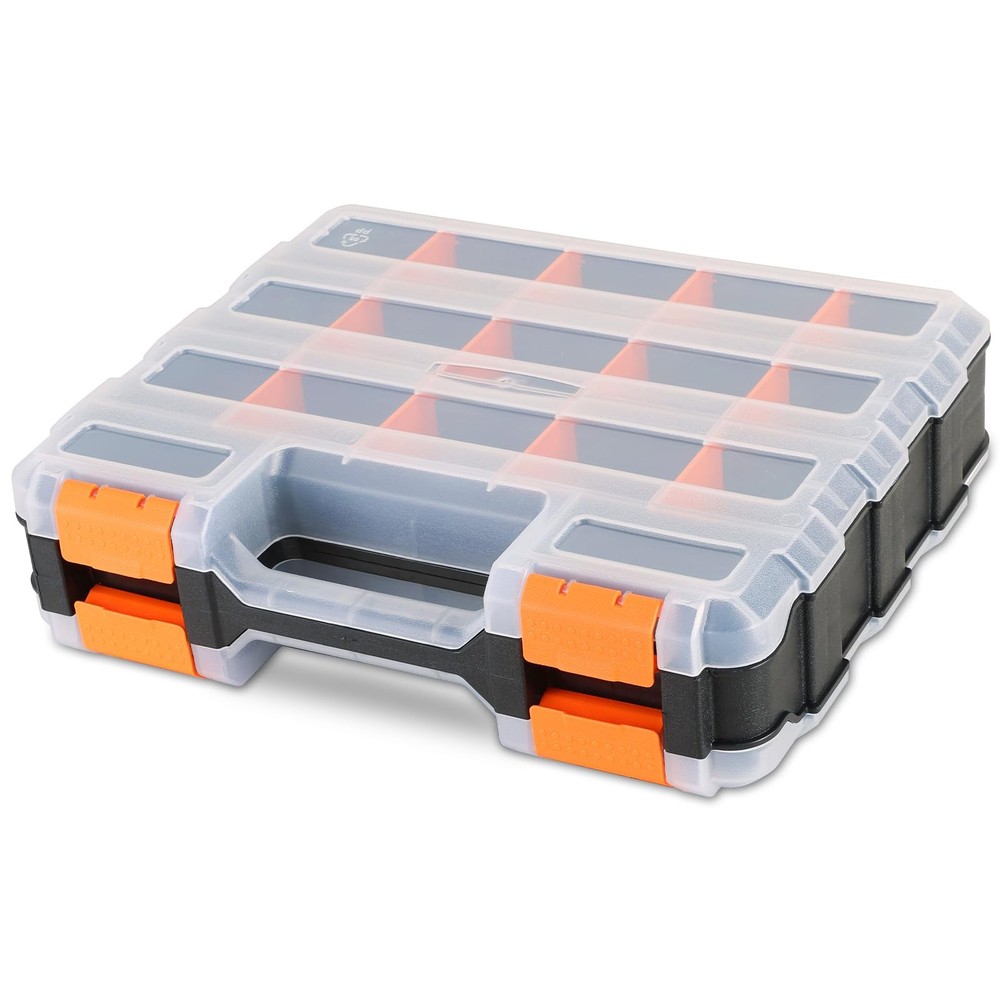 weyleity Small Parts Organizer | Storage Case Tools Box Black