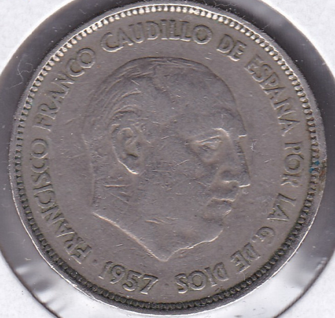1957 Spain 25 Pesetas L3