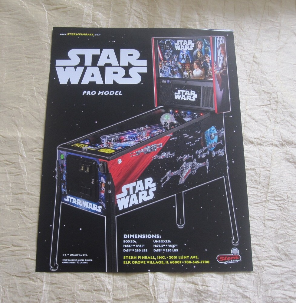 2018 STERN STAR WARS PINBALL FLYER