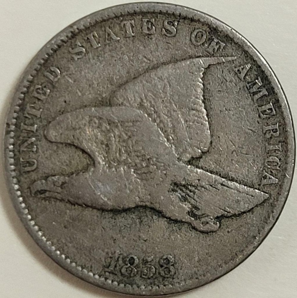 1858 SL Flying Eagle Cent - ** F **