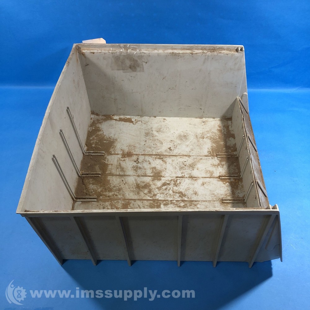 White Plastic Stackable Storage Bin USIP
