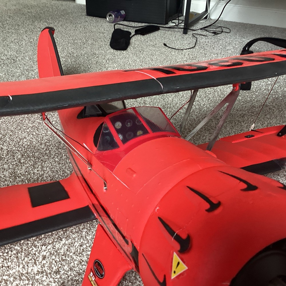Dynam Red and Black, Foam Biplane RC Model Airplane, N7020L