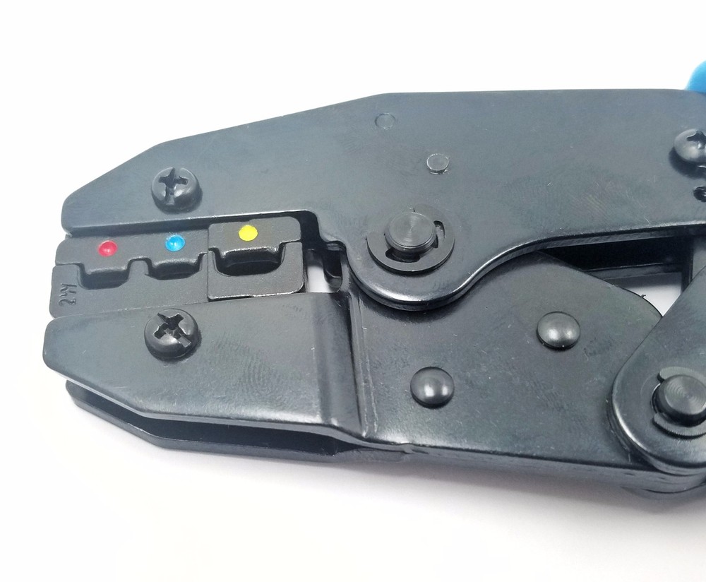Interchangeable Ratchet Crimping Tool HT-336FM + Dies HT-2W & HT-2E Pin Terminal