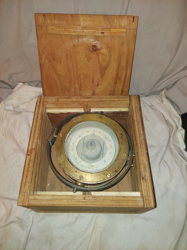 WWII Japanese Navy Boxed Boat Compass