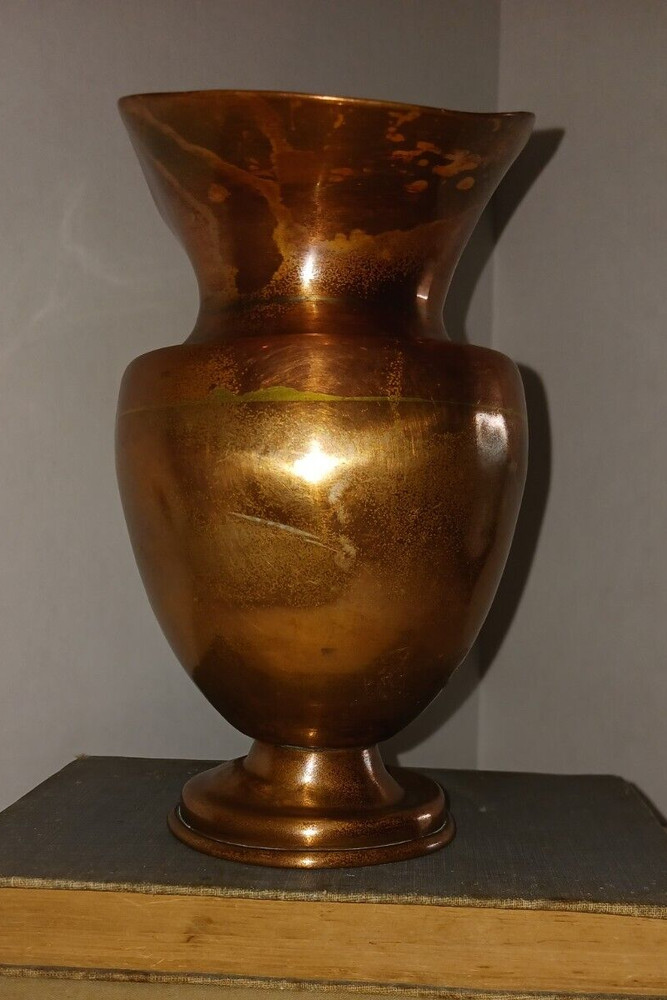 Vintage 7" Copper Pitcher w/Brass Handle
