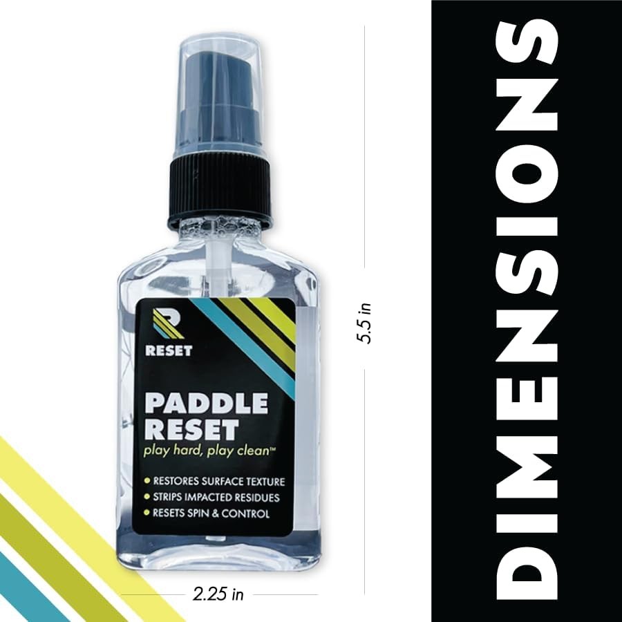 Pickleball Paddle Cleaner and Surface Reset - Strips 4 floz, Transparent