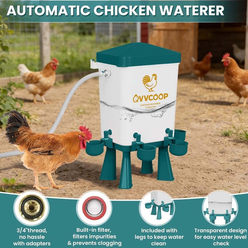 Automatic Chicken Waterer Large Chicken Waterer System Pou