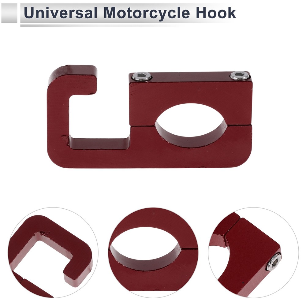 Double Arc Hook for Motorcycle Hex Key Washer 1 Set Red