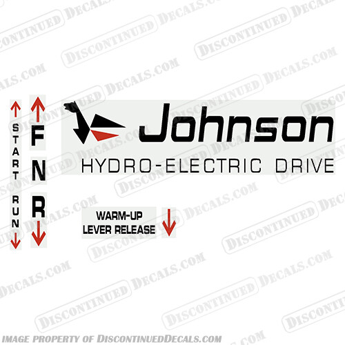Fits Johnson Hydro-Electric Control Shifter Decal