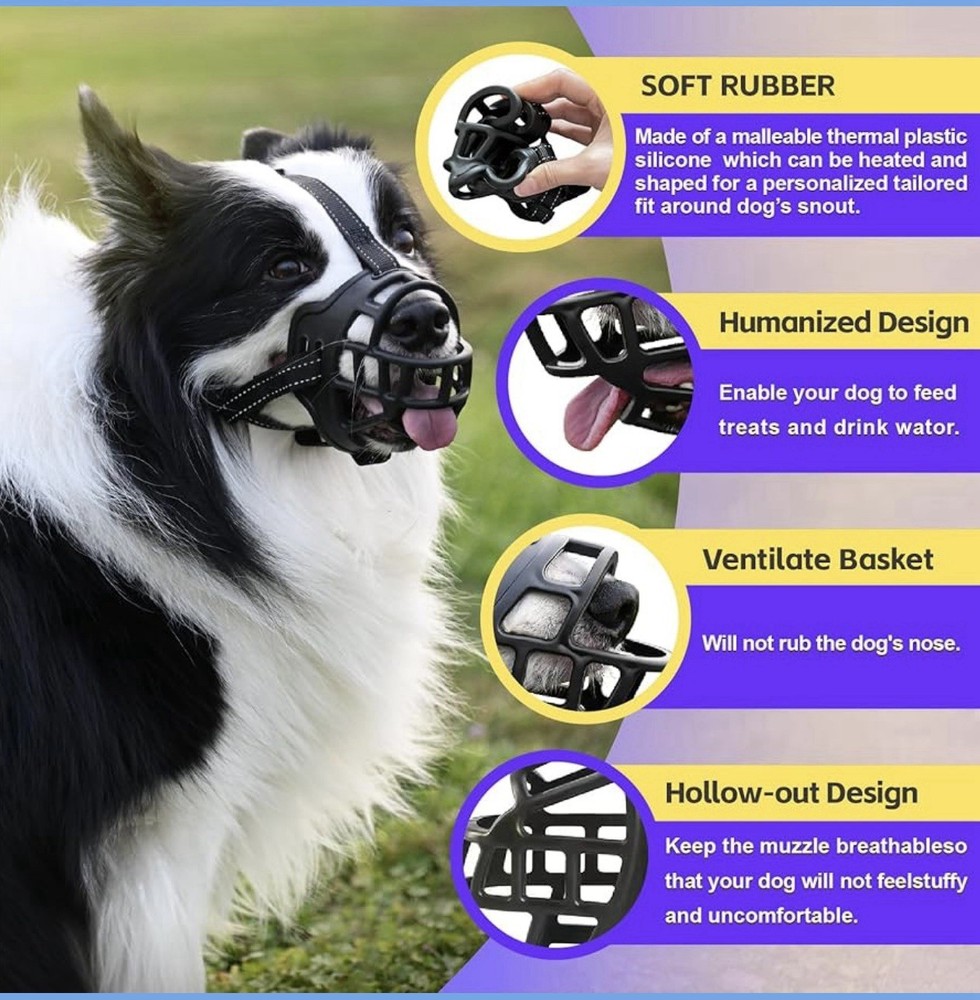 New Dog Muzzle in Yellow, size 2. Read Description Section!